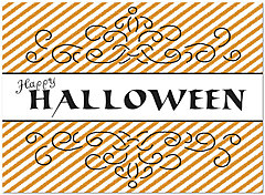 Halloween Stripes Card D4071U-Y
